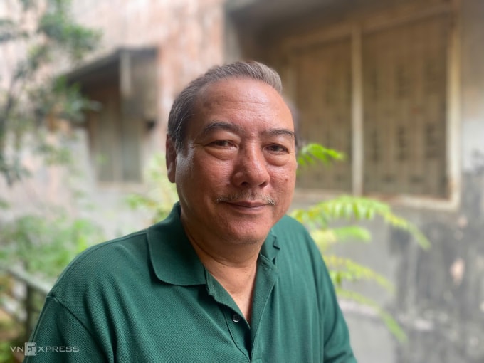 Nghệ sĩ Thành Hội ở buổi gặp gỡ truyền thông tại TP HCM cuối tháng 10.