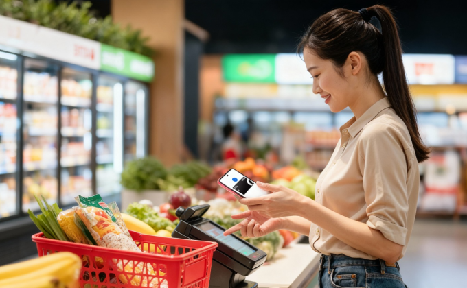 Người dùng có thể thanh toán không chạm bằng thẻ tín dụng Home Credit. Ảnh: Home Credit