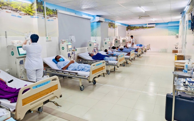 Bệnh nhân chạy thận nhân tạo tại Bệnh viện Từ Dũ cơ sở 2. Ảnh: Bệnh viện cung cấp