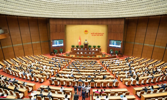 Các đại biểu tại Hội trường Diên Hồng, ngày 7/11. Ảnh: Cổng TTĐT Quốc hội