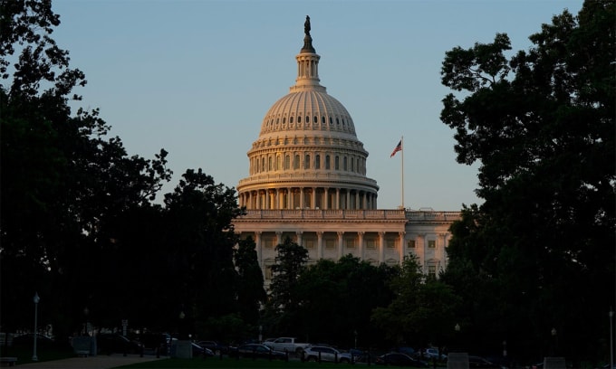 Tòa nhà quốc hội Mỹ ở thủ đô Washington ngày 29/6. Ảnh: Reuters