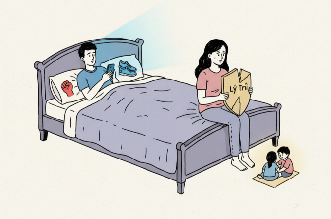 Tôi chờ con lớn để ly hôn người chồng vũ phu, ngoại tình