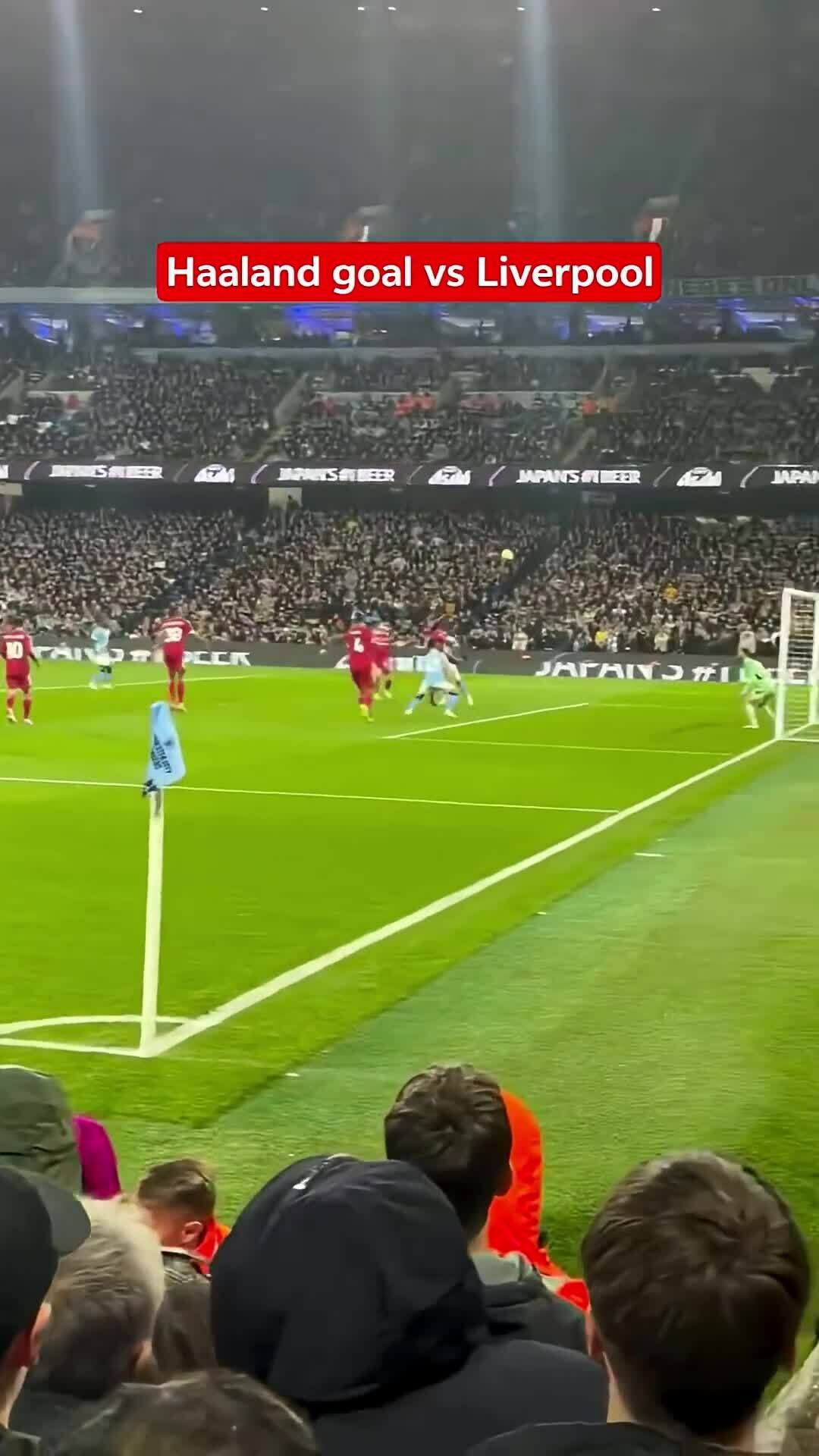 Cú đánh đầu mở tỷ số của Haaland trước Liverpool