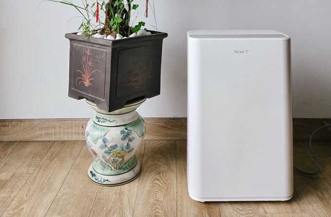 Máy hút ẩm giúp kiểm soát độ ẩm trong nhà, đặc biệt vào mùa nồm, bảo vệ đồ nội thất. Ảnh: Bích Phương