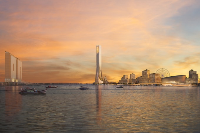 Đà Nẵng sẽ xuất hiện tòa nhà cao 69 tầng ven sông Hàn. Ảnh: Sun Group