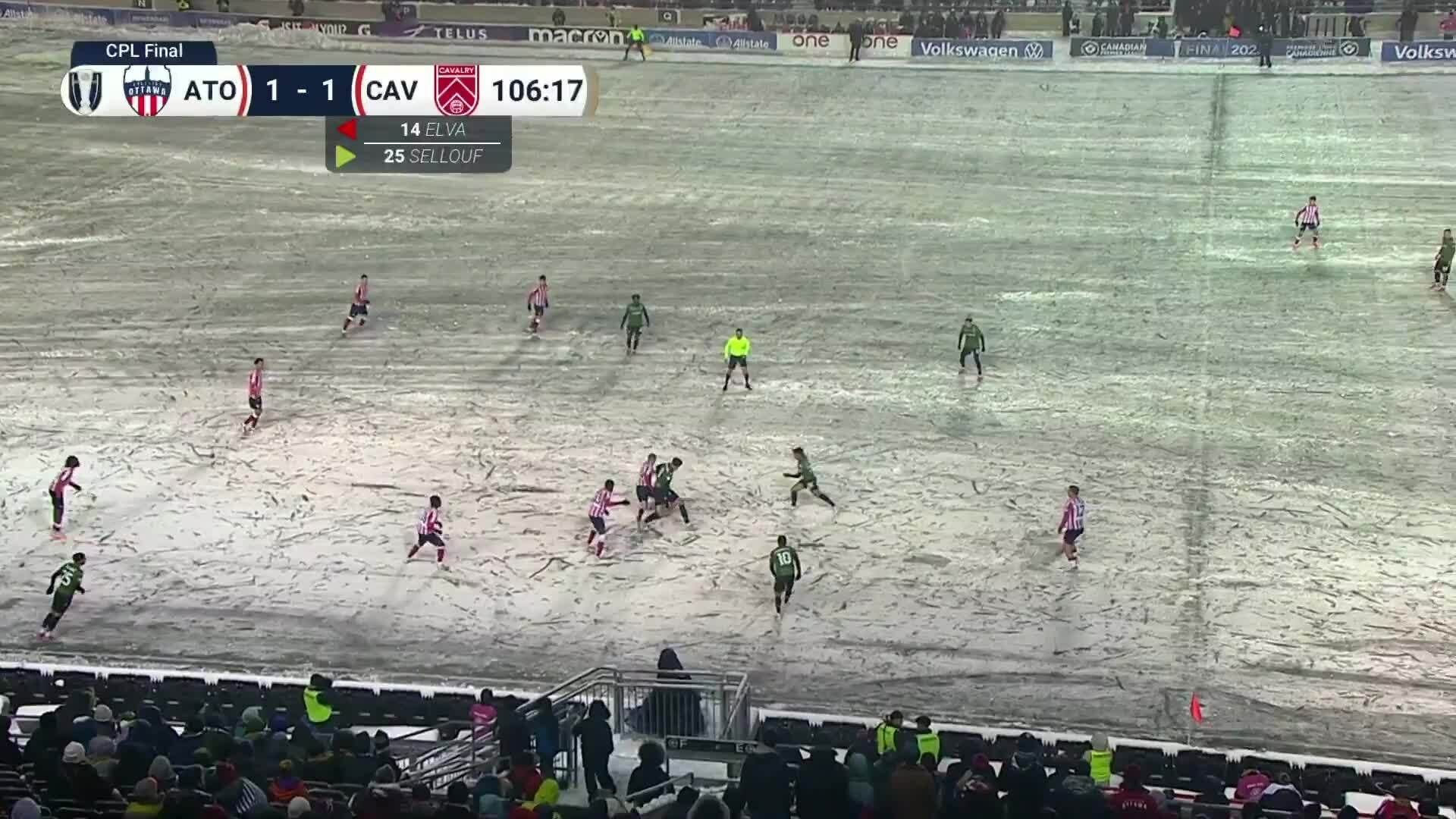 Trận chung kết phủ trắng tuyết tại Canada