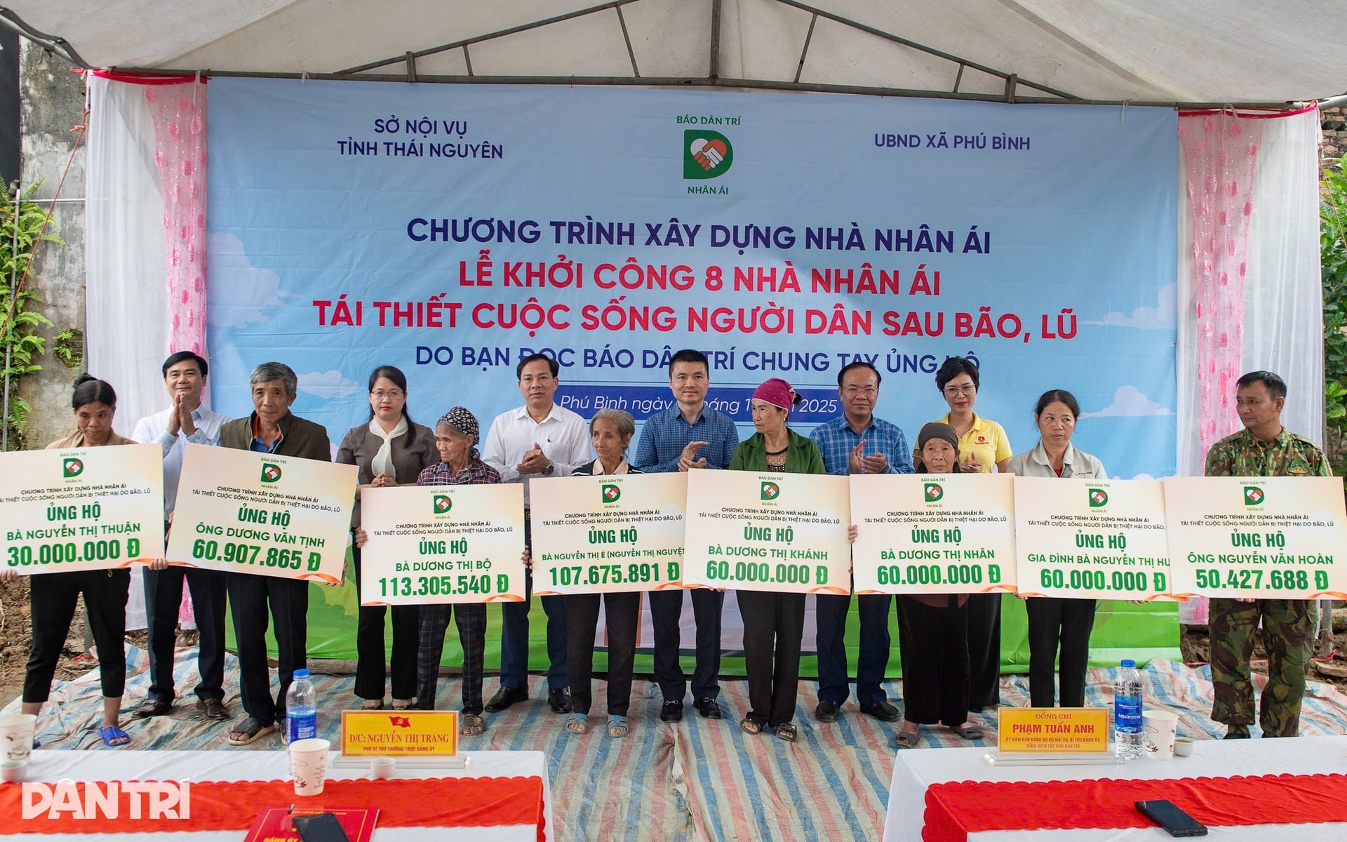 Khởi công 8 nhà Nhân ái tặng các hộ bị sập nhà do bão số 11 ở Thái Nguyên - 6