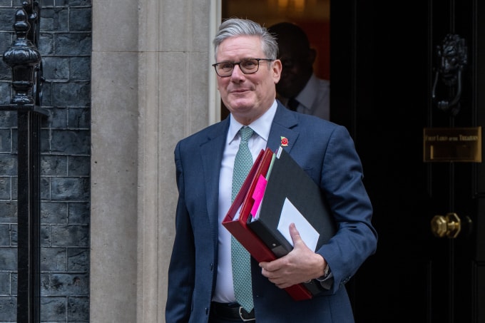 Thủ tướng Anh Keir Starmer tại số 10 phố Downing hôm 12/11. Ảnh: Reuters