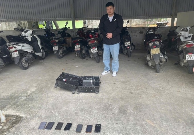 Thiệu Văn khi bị bắt. Ảnh: Công an cung cấp