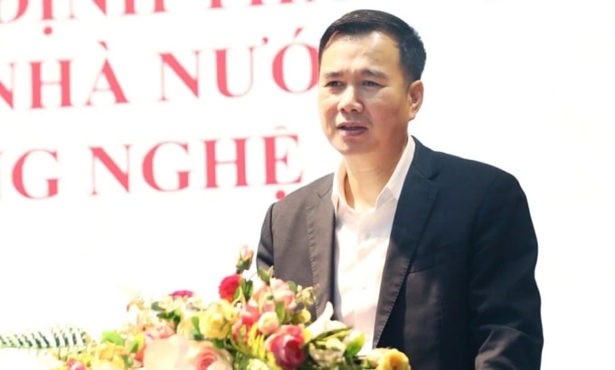 Thứ trưởng Khoa học và Công nghệ Bùi Thế Duy phát biểu tại buổi tập huấn. Ảnh:Doãn Mạnh