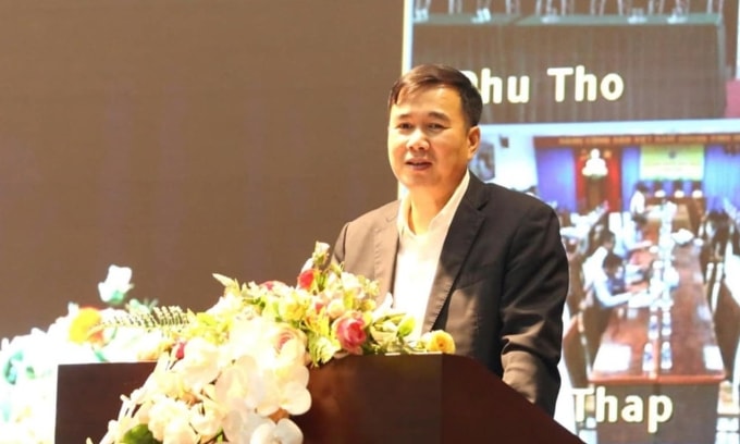 Thứ trưởng Khoa học và Công nghệ Bùi Thế Duy phát biểu tại buổi tập huấn. Ảnh:Doãn Mạnh