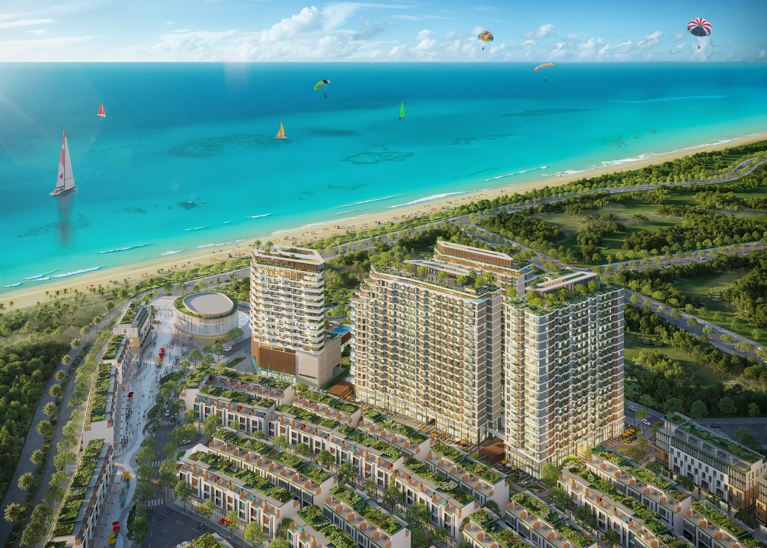 Quần thể Meypearl Harmony cùng khách sạn 5 sao Grand Mercure.