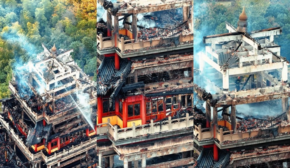 Hỏa hoạn khiến ngôi chùa 1.500 năm tuổi bị đổ sập, nghi do khách thắp hương - 2 Hỏa hoạn khiến ngôi chùa 1.500 năm tuổi bị đổ sập, nghi do khách thắp hương - 2