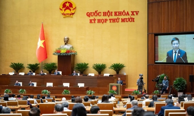 Phiên họp Quốc hội biểu quyết thông qua phương án phân bổ ngân sách trung ương năm 2026. Ảnh: Media Quốc hội