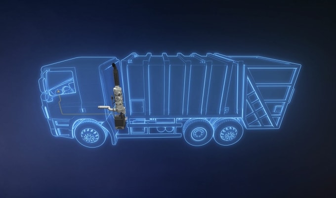 Ảnh minh họa bộ xử lý khí thải gắn thêm cho xe tải. Ảnh: Proventia