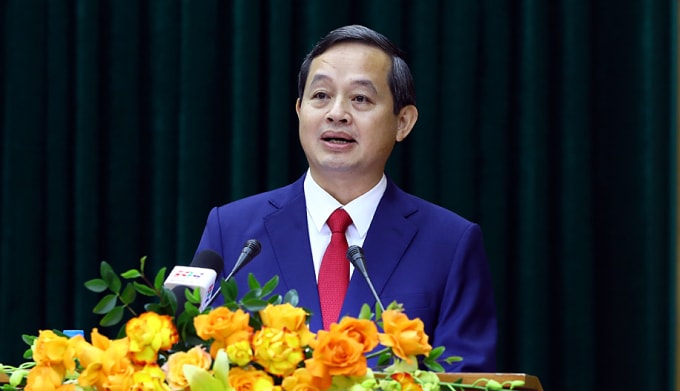 Ông Phạm Hoàng Sơn phát biểu chiều 14/11. Ảnh: Báo Bắc Ninh