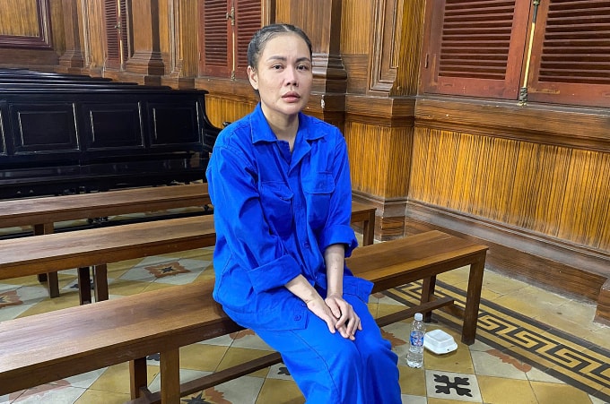 Bị cáo Phạm Thái Mai Hương tại tòa hôm nay. Ảnh: Hải Duyên