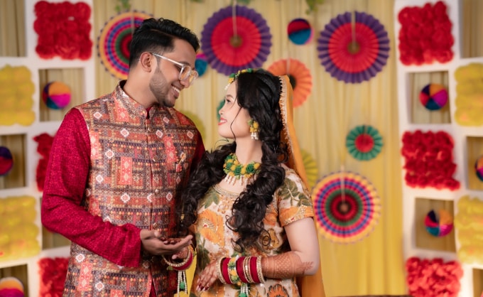 Shanewas Shakhawat, 30 tuổi và Phạm Ngọc Mai, 29 tuổi trong hôn lễ tại Bangladesh tháng 11/2024. Ảnh: Nhân vật cung cấp