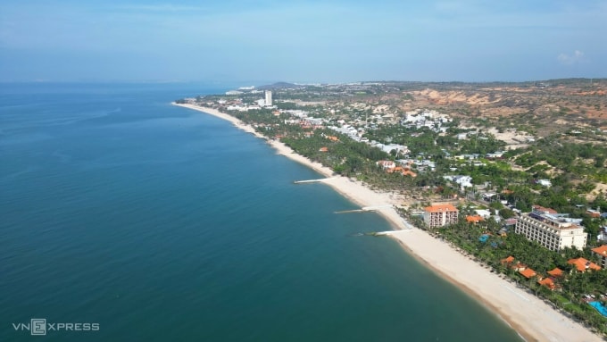 Trung tâm du lịch hiện hữu ở phường Mũi Né. Ảnh: Việt Quốc