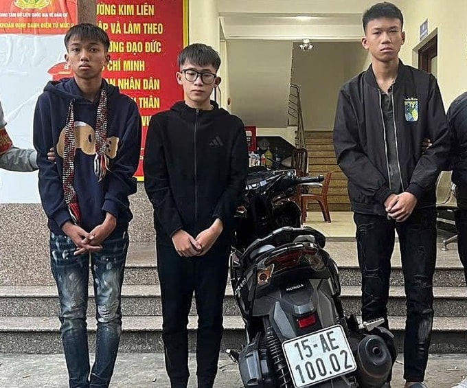 Ba nghi phạm liên quan đã bị khống chế. Ảnh: Công an cung cấp