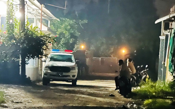 Cảnh sát phong tỏa hiện trường. Ảnh: Nhật Vy