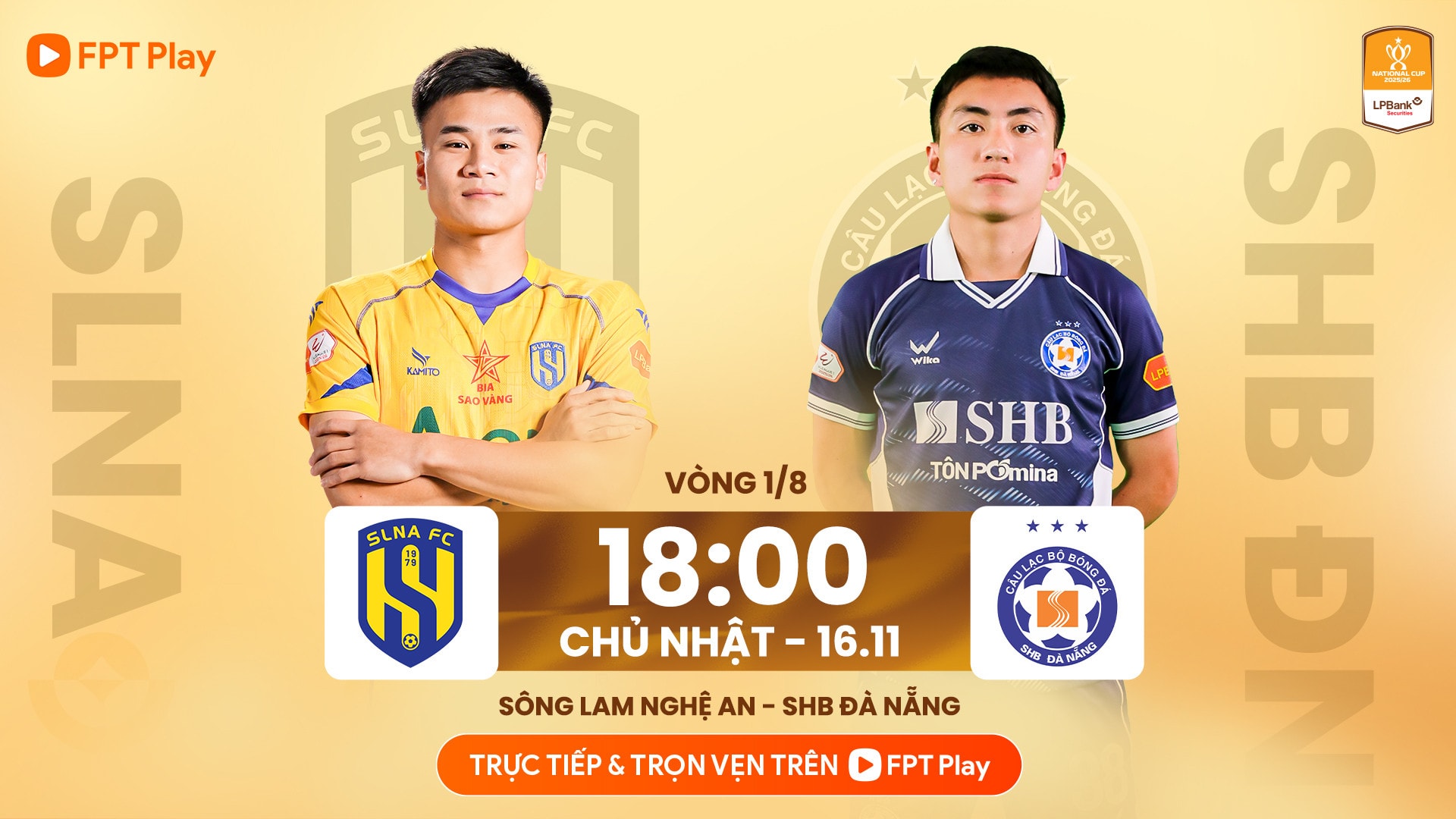 Sông Lam Nghệ An đấu với Đà Nẵng ở vòng 1/8 Cúp Quốc gia.