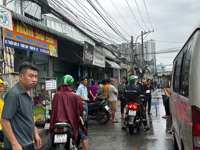 Hiện trường vụ hỗn chiến khiến nam thanh niên tử vong. Ảnh: Thái Hà