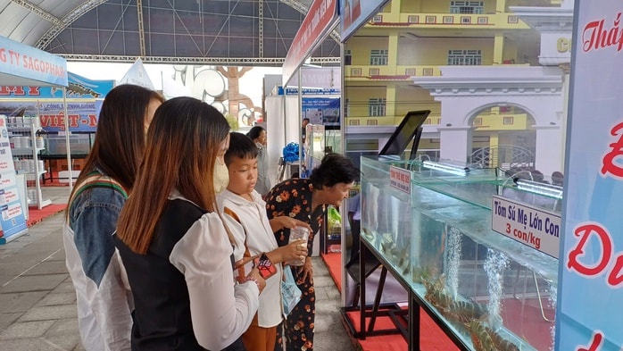 CLIP: Cận cảnh tôm sú "khổng lồ" tại "Ngày hội cua Cà Mau" - Ảnh 10.