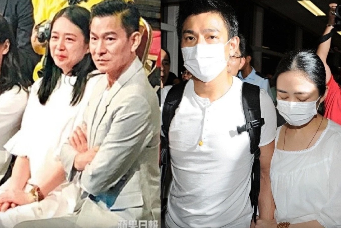 Hình ảnh hiếm hoi của Lưu Đức Hoa và bà xã.