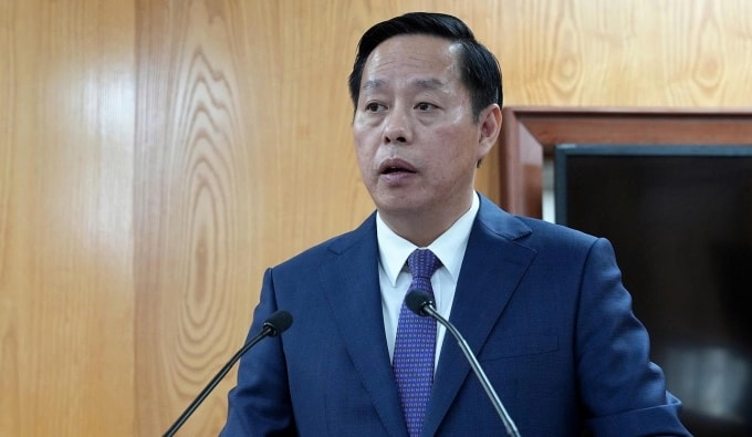 Ông Hà Quang Trung phát biểu ngày 17/11. Ảnh: Báo Lai Châu