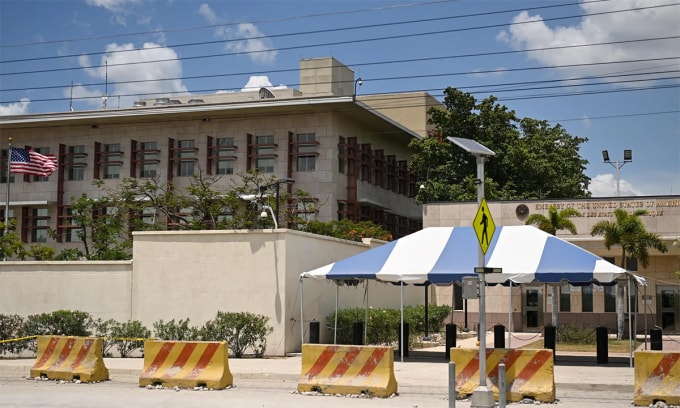 Đại sứ quán Mỹ tại thủ đô Port-au-Prince, Haiti tháng 8/2023. Ảnh: AFP