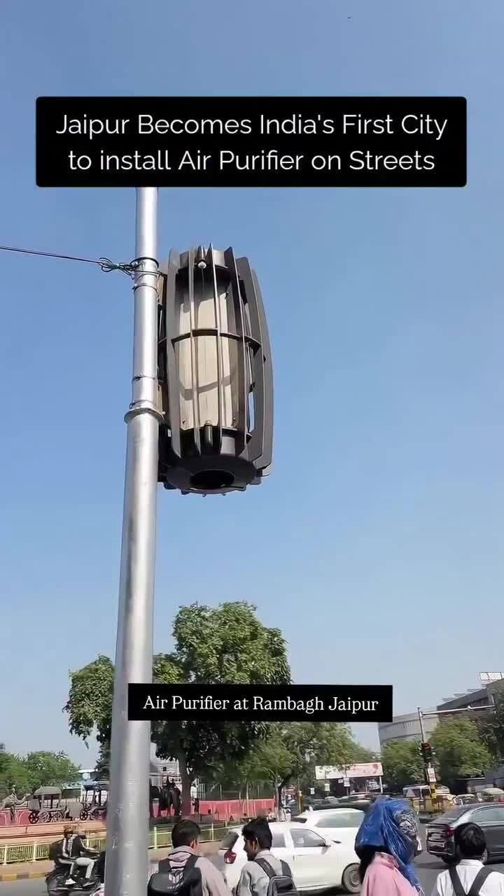 Thành phố gây chú ý vì lắp máy lọc không khí ngoài đường