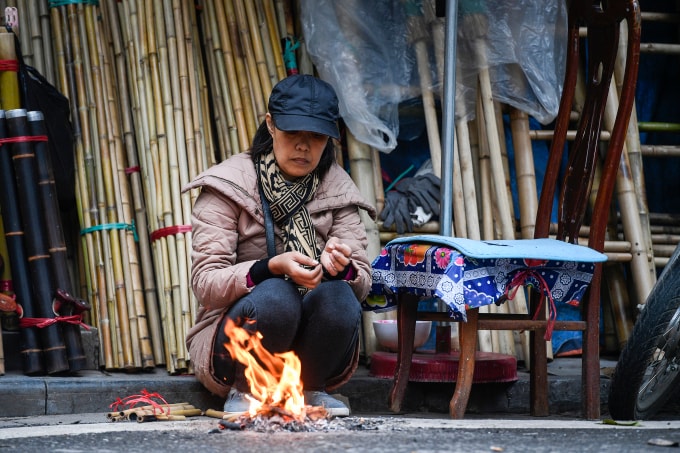 Người Hà Nội trong giá rét NĂM 2024. Ảnh: Giang Huy