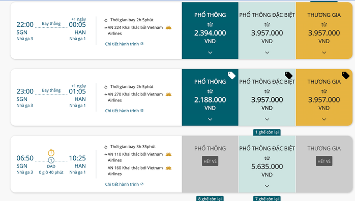 Bất ngờ giá vé máy bay từ TP HCM đi Hà Nội trước lễ diễu binh, diễu hành - Ảnh 1.