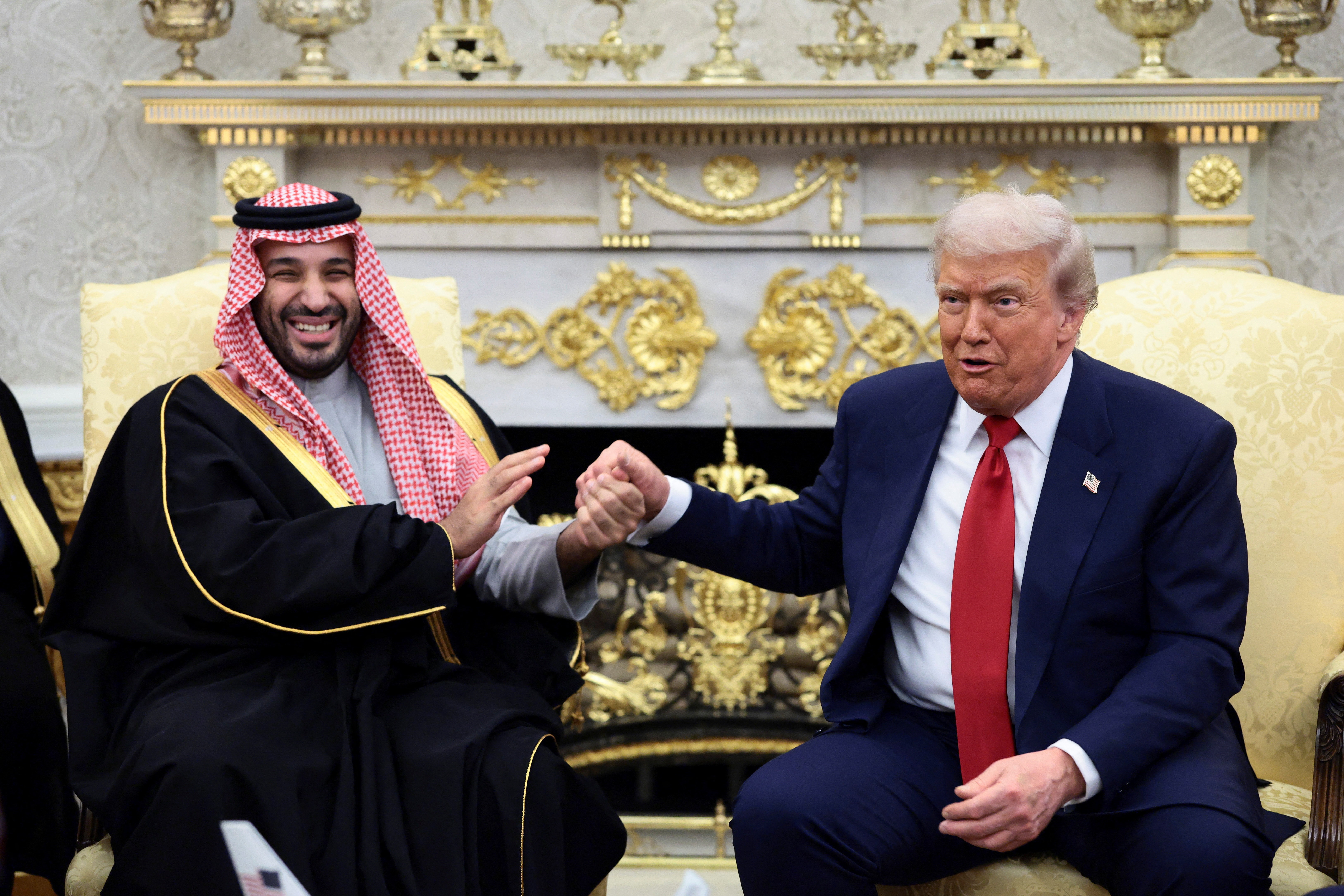 Thái tử Ả-rập Xê Út Mohammed bin Salman và Tổng thống Mỹ Donald Trump. (Ảnh: Reuters)