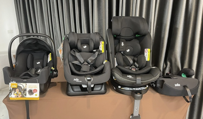 Một số ghế an toàn cho trẻ em trên thị trường.