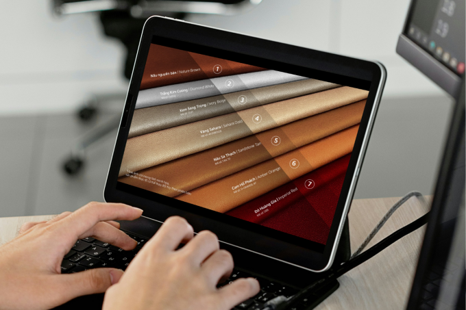 Các tùy chọn màu nội thất cho Carnival phiên bản mới. Ảnh: Kia Việt Nam