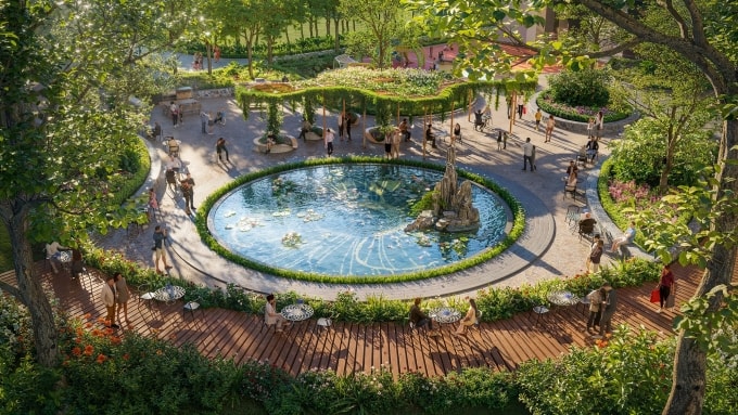 Chủ đầu tư Sun Group dành hơn 11.000 m2 để phát triển không gian xanh cho cư dân. Ảnh: Sun Property