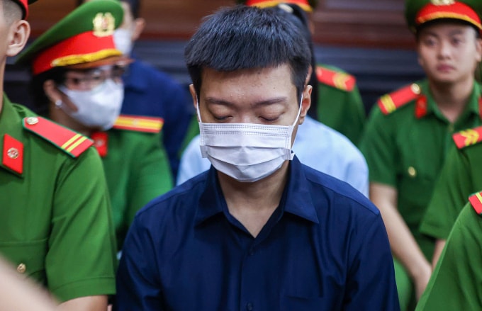 Bị cáo Lê Thành Công tại tòa hôm nay. Ảnh: Trần Quỳnh