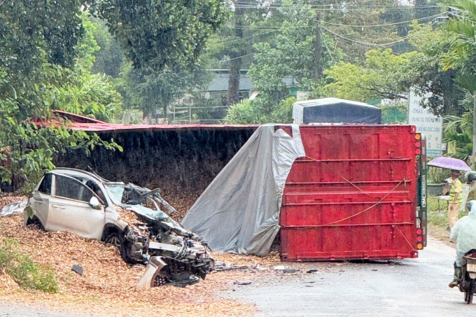 Hiện trường tai nạn. Ảnh: Hoài Thanh