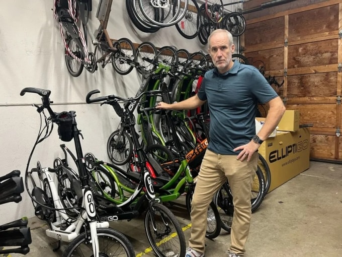 Bryan Pate - CEO công ty bán xe đạp và ván trượt PT Motion Works. Ảnh: ElliptiGO