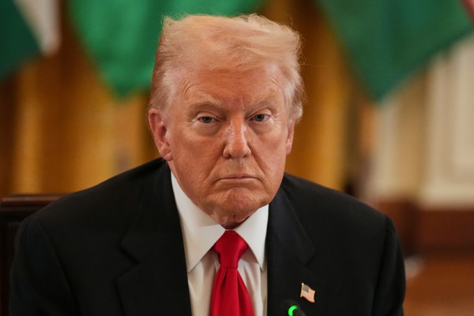 Tổng thống Mỹ Donald Trump trong cuộc gặp lãnh đạo các quốc gia Trung Á tại Nhà Trắng ngày 6/11. Ảnh: AP