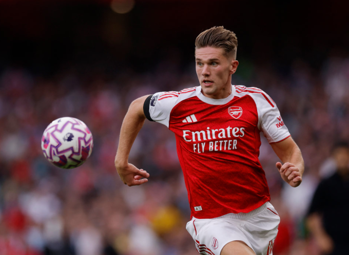 Viktor Gyokeres đi bóng trong trận Arsenal thắng Leeds United 5-0 tại Ngoại hạng Anh trên sân Emirates, London, Anh ngày 23/8/2025. Ảnh: Reuters