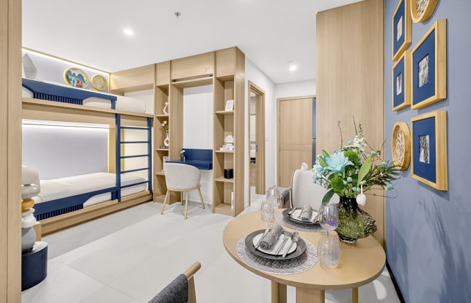 Căn hộ mẫu một phòng ngủ đa năng Sun Centro Town. Ảnh: Sun Property