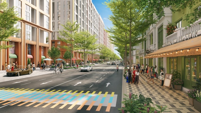 Khu phố thương mại tại phân khu. Ảnh: Sun Property