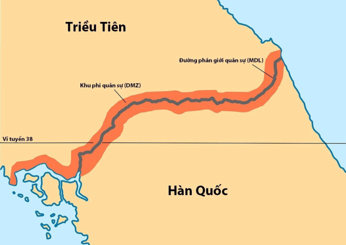Vị trí DMZ và MDL. Đồ họa: