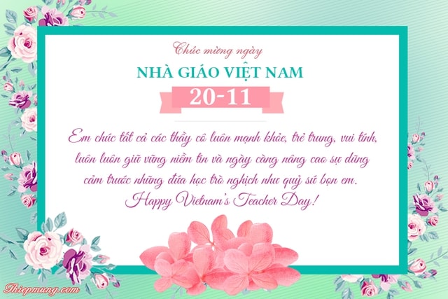 Những mẫu thiệp chúc mừng ngày Nhà giáo Việt Nam 20/11 đẹp nhất 2025- Ảnh 18.