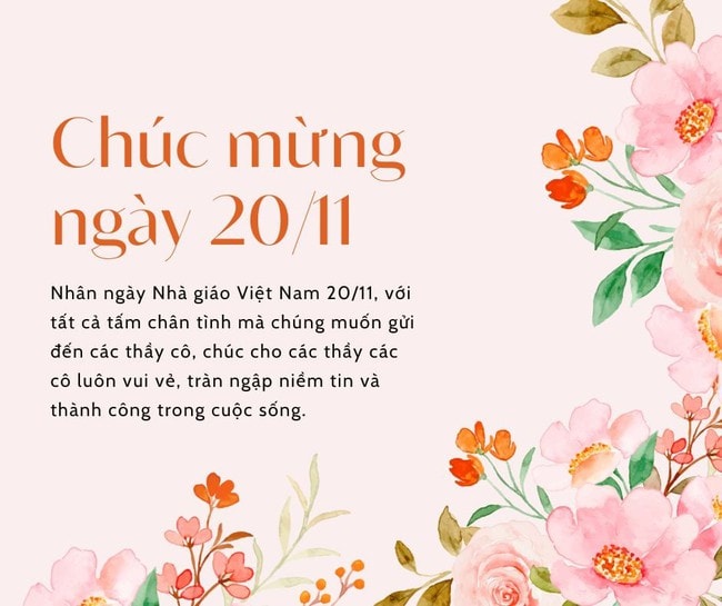 Những mẫu thiệp chúc mừng ngày Nhà giáo Việt Nam 20/11 đẹp nhất 2025- Ảnh 27.