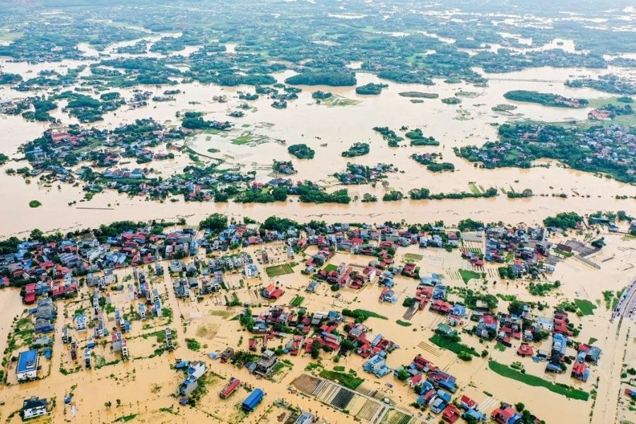 Thái Nguyên mưa lớn gây nên lũ lụt lịch sử (Báo Chính phủ)