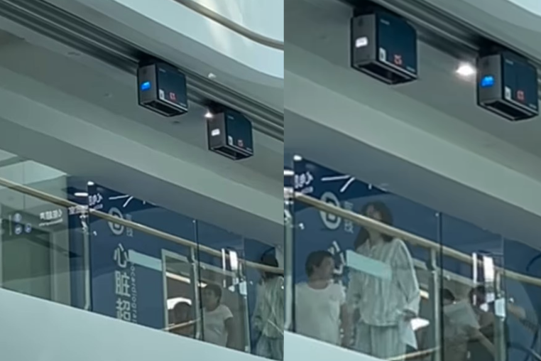 Hệ thống tự động vận chuyển máu trên không tại bệnh viện (Ảnh cắt ra từ video).